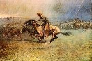 The Stampede Frederick Remington